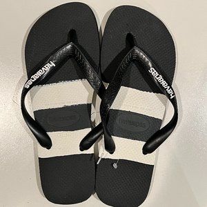 Havaianas Men's Top Tech Black Flip Flop Sandal Size 9/10